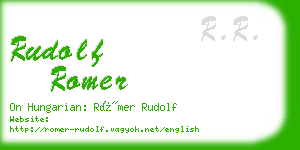 rudolf romer business card